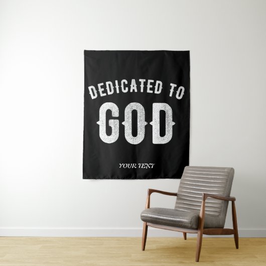 BESTIMMT AUF GOTT KUNSTBAR COOL WEISS TEXT WANDTEPPICH (Beispiel)