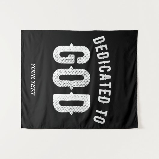 BESTIMMT AUF GOTT KUNSTBAR COOL WEISS TEXT WANDTEPPICH (Vorderseite (Horizontal))