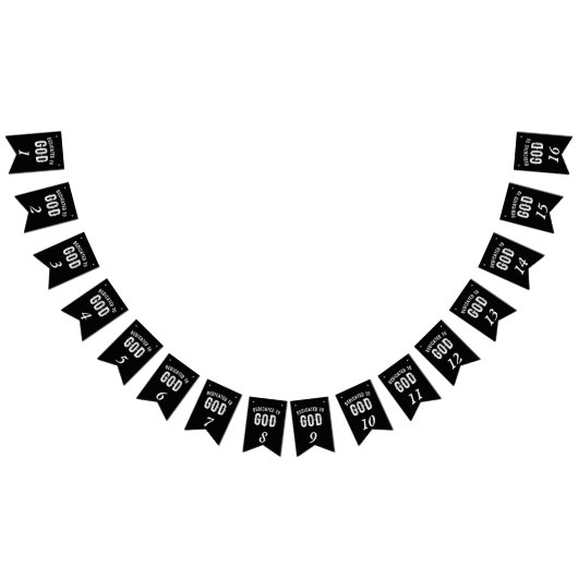 BESTIMMT AUF GOTT KUNSTBAR COOL WEISS TEXT WIMPELKETTE (Alle)