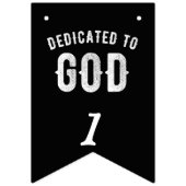 BESTIMMT AUF GOTT KUNSTBAR COOL WEISS TEXT WIMPELKETTE (Erste Fahne)