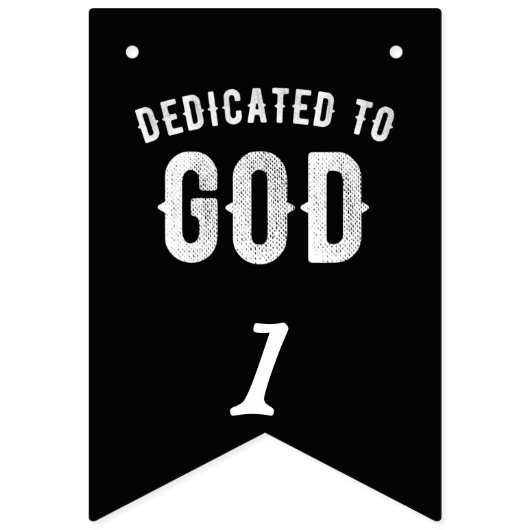 BESTIMMT AUF GOTT KUNSTBAR COOL WEISS TEXT WIMPELKETTE (Erste Fahne)