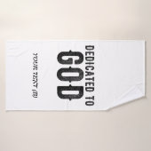 BESTIMMT AUF GOTT-KUNSTBARE COOLE SCHWARZE TEXT BADEHANDTUCH (Badehandtuch)
