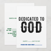 BESTIMMT AUF GOTT-KUNSTBARE COOLE SCHWARZE TEXT FEIERTAGSKARTE (Vorne/Hinten)