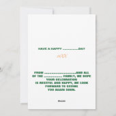 BESTIMMT AUF GOTT-KUNSTBARE COOLE SCHWARZE TEXT FEIERTAGSKARTE (Rückseite)