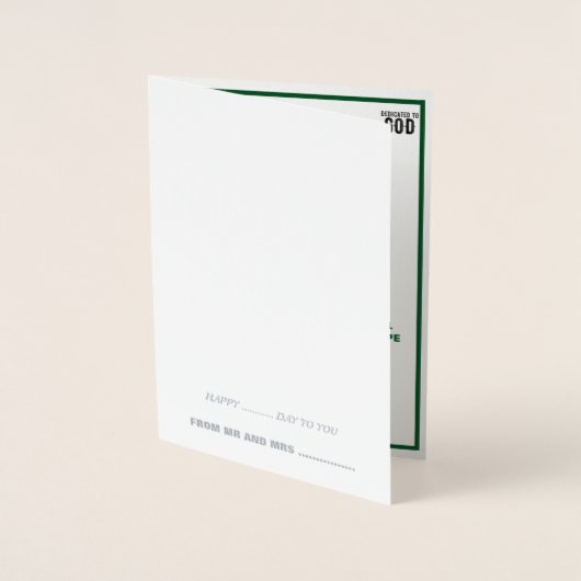 BESTIMMT AUF GOTT-KUNSTBARE COOLE SCHWARZE TEXT FOLIENKARTE (Vorderseite)