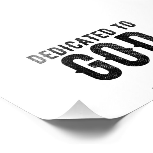 BESTIMMT AUF GOTT-KUNSTBARE COOLE SCHWARZE TEXT FOTODRUCK (Ecke)