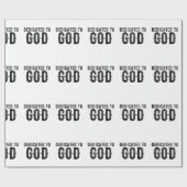 BESTIMMT AUF GOTT-KUNSTBARE COOLE SCHWARZE TEXT GESCHENKPAPIER (Flach)
