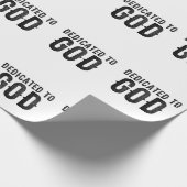BESTIMMT AUF GOTT-KUNSTBARE COOLE SCHWARZE TEXT GESCHENKPAPIER (Ecke)