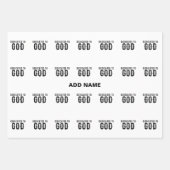 BESTIMMT AUF GOTT-KUNSTBARE COOLE SCHWARZE TEXT GESCHENKPAPIER SET (Vorderseite 2)