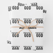 BESTIMMT AUF GOTT-KUNSTBARE COOLE SCHWARZE TEXT GESCHENKPAPIER SET (Beispiel)