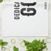BESTIMMT AUF GOTT-KUNSTBARE COOLE SCHWARZE TEXT GESCHIRRTUCH (Gefaltet)
