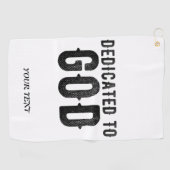 BESTIMMT AUF GOTT-KUNSTBARE COOLE SCHWARZE TEXT GOLFHANDTUCH (Horizontal)