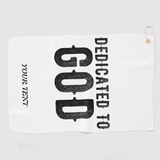 BESTIMMT AUF GOTT-KUNSTBARE COOLE SCHWARZE TEXT GOLFHANDTUCH (Horizontal)