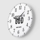 BESTIMMT AUF GOTT-KUNSTBARE COOLE SCHWARZE TEXT GROßE WANDUHR (Winkel)