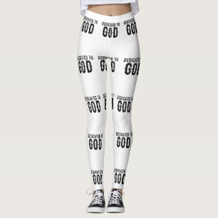 BESTIMMT AUF GOTT-KUNSTBARE COOLE SCHWARZE TEXT LEGGINGS