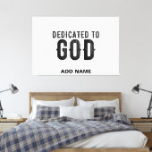 BESTIMMT AUF GOTT-KUNSTBARE COOLE SCHWARZE TEXT LEINWANDDRUCK (Insitu (Schlafzimmer))