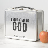 BESTIMMT AUF GOTT-KUNSTBARE COOLE SCHWARZE TEXT METALL BROTDOSE (Beispiel)