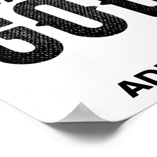 BESTIMMT AUF GOTT-KUNSTBARE COOLE SCHWARZE TEXT POSTER (Ecke)