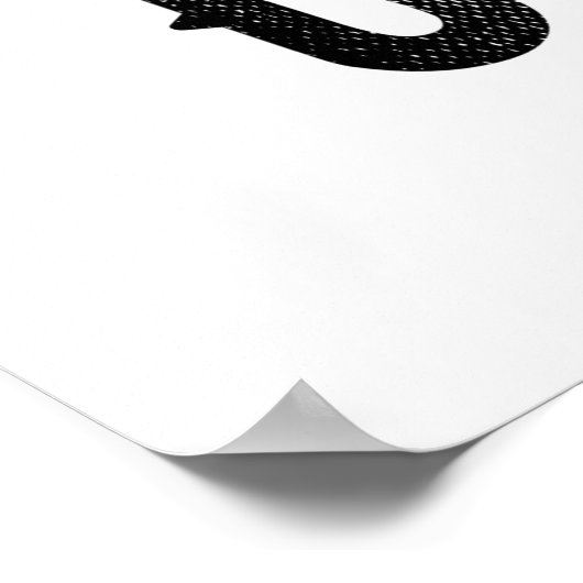 BESTIMMT AUF GOTT-KUNSTBARE COOLE SCHWARZE TEXT POSTER (Ecke)