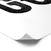 BESTIMMT AUF GOTT-KUNSTBARE COOLE SCHWARZE TEXT POSTER (Ecke)