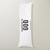 BESTIMMT AUF GOTT-KUNSTBARE COOLE SCHWARZE TEXT SEITENSCHLÄFERKISSEN (Vorderseite Vertikal)