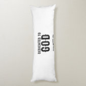 BESTIMMT AUF GOTT-KUNSTBARE COOLE SCHWARZE TEXT SEITENSCHLÄFERKISSEN (Rückseite (Vertikal))