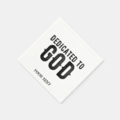 BESTIMMT AUF GOTT-KUNSTBARE COOLE SCHWARZE TEXT SERVIETTE (Ecke)