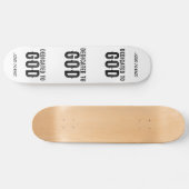 BESTIMMT AUF GOTT-KUNSTBARE COOLE SCHWARZE TEXT SKATEBOARD (Horizontal)