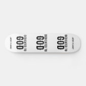 BESTIMMT AUF GOTT-KUNSTBARE COOLE SCHWARZE TEXT SKATEBOARD (Horizontal)