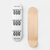 BESTIMMT AUF GOTT-KUNSTBARE COOLE SCHWARZE TEXT SKATEBOARD (Vorderseite)