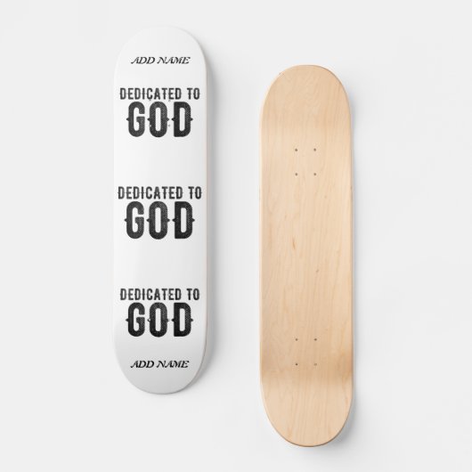 BESTIMMT AUF GOTT-KUNSTBARE COOLE SCHWARZE TEXT SKATEBOARD (Vorderseite)
