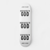 BESTIMMT AUF GOTT-KUNSTBARE COOLE SCHWARZE TEXT SKATEBOARD (Vorderseite)