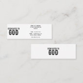 BESTIMMT AUF GOTT-KUNSTBARE COOLE SCHWARZE TEXT TELEFONNUMMERKARTE (Vorne/Hinten)