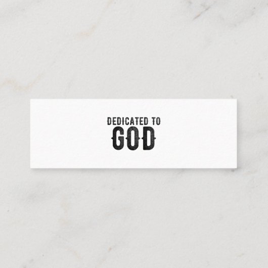 BESTIMMT AUF GOTT-KUNSTBARE COOLE SCHWARZE TEXT TELEFONNUMMERKARTE (Rückseite)