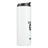 BESTIMMT AUF GOTT-KUNSTBARE COOLE SCHWARZE TEXT THERMOSBECHER (Nach links gedreht)