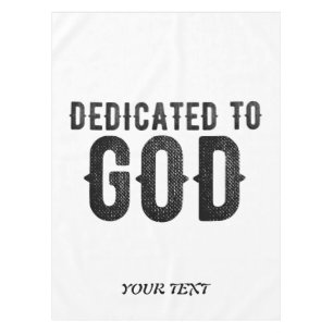BESTIMMT AUF GOTT-KUNSTBARE COOLE SCHWARZE TEXT TISCHDECKE