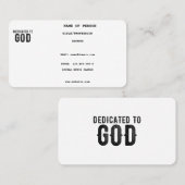 BESTIMMT AUF GOTT-KUNSTBARE COOLE SCHWARZE TEXT VISITENKARTE (Vorne/Hinten)