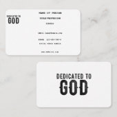 BESTIMMT AUF GOTT-KUNSTBARE COOLE SCHWARZE TEXT VISITENKARTE (Vorne/Hinten)