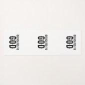 BESTIMMT AUF GOTT-KUNSTBARE COOLE SCHWARZE TEXT YOGAMATTE (Rückseite (Horizontal))