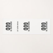 BESTIMMT AUF GOTT-KUNSTBARE COOLE SCHWARZE TEXT YOGAMATTE (Vorderseite (Horizontal))