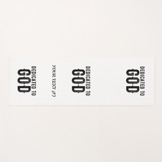 BESTIMMT AUF GOTT-KUNSTBARE COOLE SCHWARZE TEXT YOGAMATTE (Vorderseite (Horizontal))