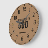 BESTIMMT FÜR GOD CUSTOM BROWN COOLE SCHWARZE TEXT GROßE WANDUHR (Winkel)