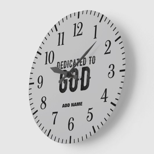 BESTIMMT FÜR GOD CUSTOMIZABLE ASH COOL BLACK TEXT GROßE WANDUHR (Winkel)