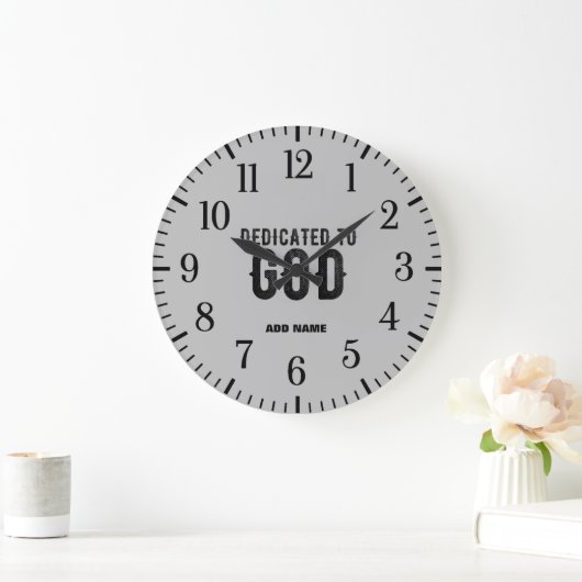 BESTIMMT FÜR GOD CUSTOMIZABLE ASH COOL BLACK TEXT GROßE WANDUHR (Zuhause)