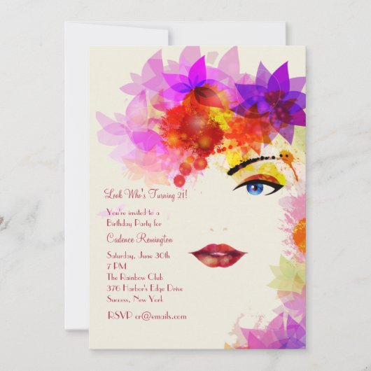 Bestimmte Blick-Einladung Einladung (Vorderseite)