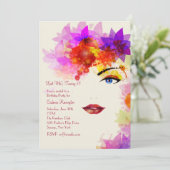 Bestimmte Blick-Einladung Einladung (Stehend Vorderseite)