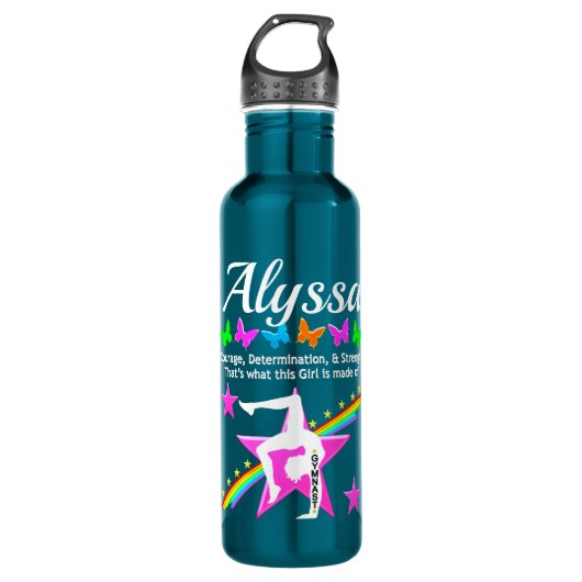 BESTIMMTE GYMNAST-MÄDCHEN-PERSONALISIERTE WASSERFL EDELSTAHLFLASCHE (Vorderseite)