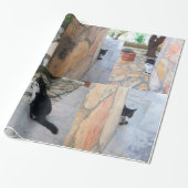 BESTIMMTE KATZE HINTER DER STEINWAND GESCHENKPAPIER (Ungerollt)