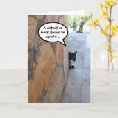 BESTIMMTE KATZE HINTER DER STEINWAND KARTE (Gelbe Blume)