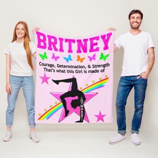 BESTIMMTER GYMNAST-PERSONALISIERTER FLEECBLANKET FLEECEDECKE (Beispiel)